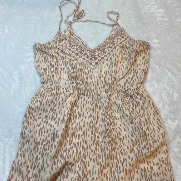 O'Neill Camile Jumpsuit Women's Size Large Viscose Pockets Neutral Lightweight - Picture 8 of 15